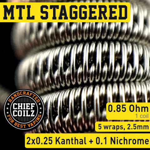CHIEF COILZ MTL Staggered 0.85 ohm (for MTL) - Vaporello.com