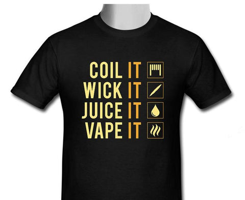 Vape It Men's Black Cotton T-Shirt - Vaporello.com