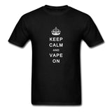 Keep Calm & Vape On Cotton Men's T-Shirt - Vaporello.com
